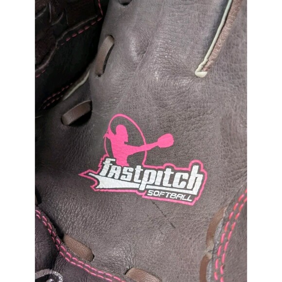 Rawlings FP11T FastPitch 11" Girl Right Hand Throw Softball Glove Brown Pink - Picture 7 of 9